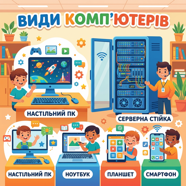 Наочний огляд видів комп’ютерів