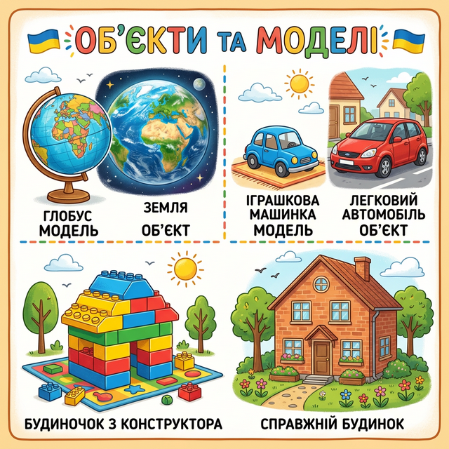 Приклади об’єктів та їх моделей